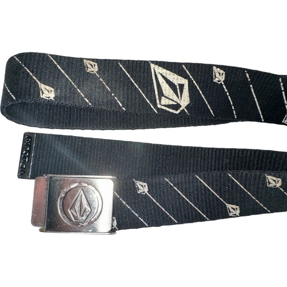 y2k Skater Belts Volcom Empyre Black Web Belts Snowboard Pants Belt Skull Grunge - Picture 9 of 16